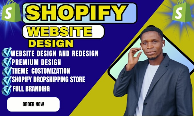 design shopify website, shopify store, redesign branded dropshipping store