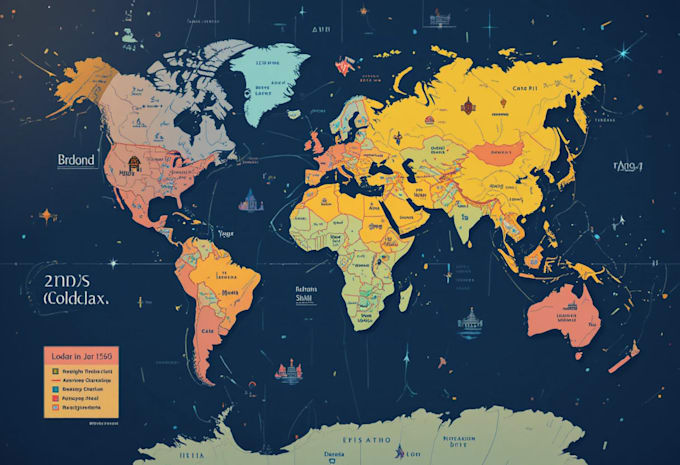 illustrate a creative vector map