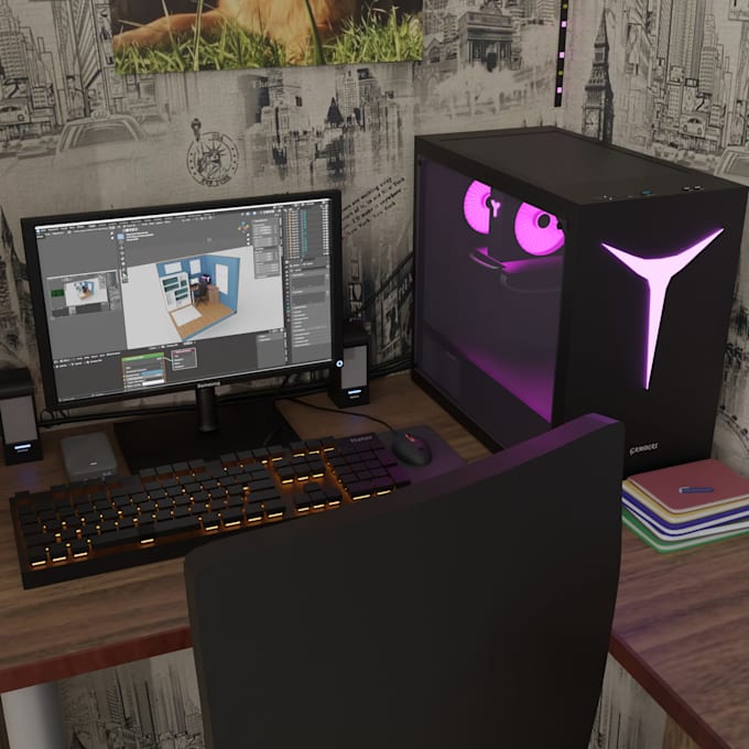 create a low poly model, asset, animation for your idea