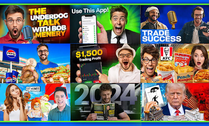 design attractive clickbait amazing youtube thumbnai