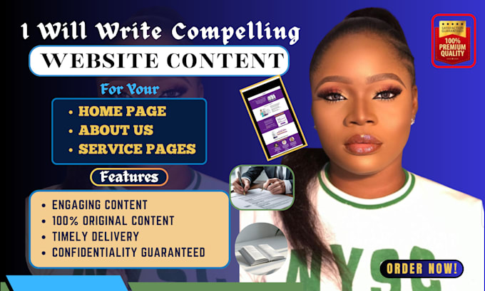 write compelling website content for your homepage, about us, and service pages