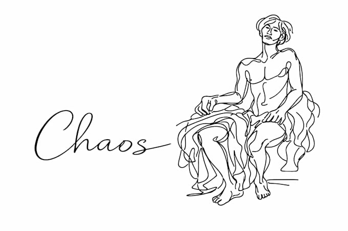 draw digital unique minimal and one line art illustration