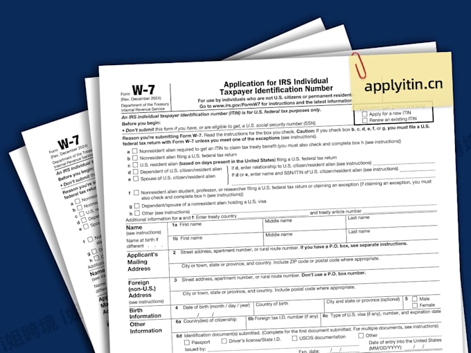 apply the US individual tax identification number for you