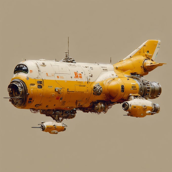 draw high quality spaceship concept