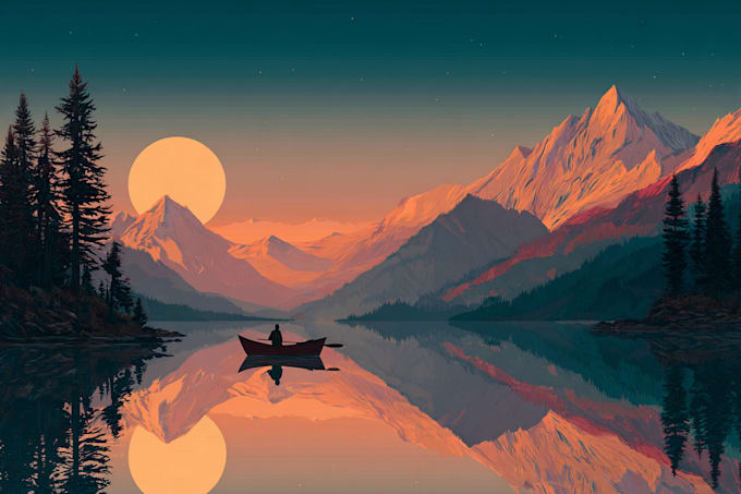draw potrait and landscape vector art beautifully