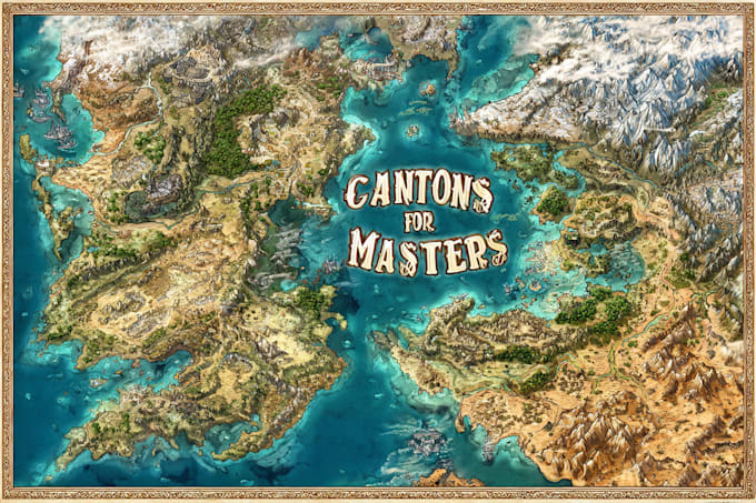 draw custom fantasy map for you