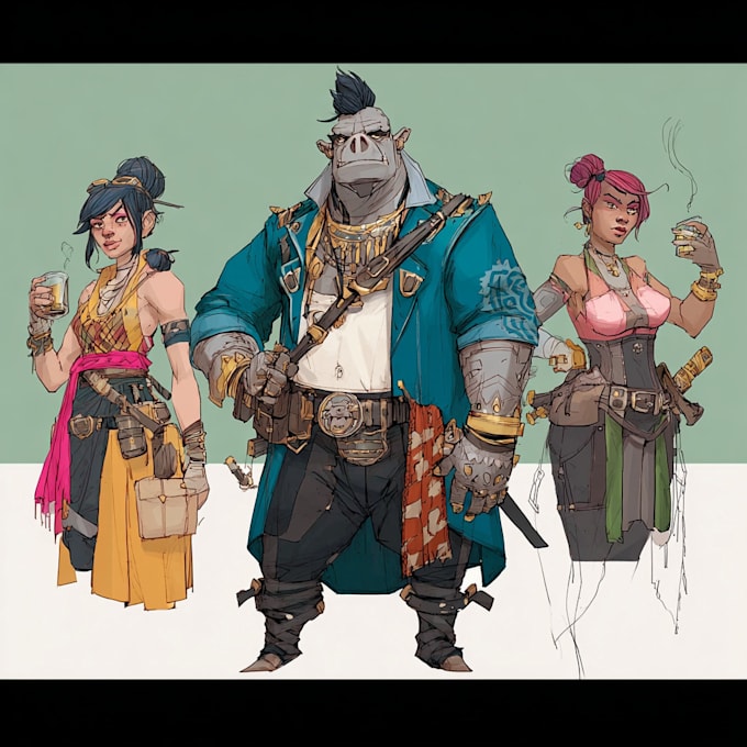 paint a character illustration, concept art for you