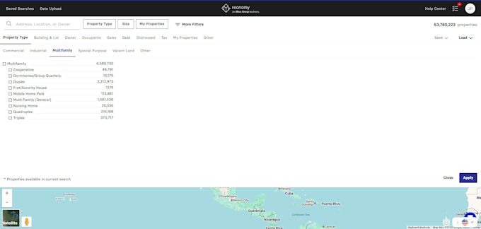 perform skip tracing of multifamily properties using reonomy