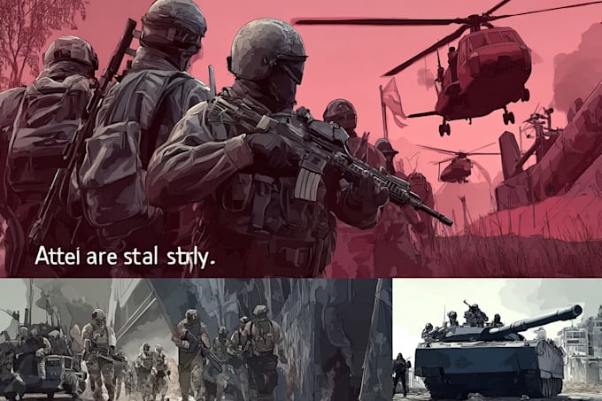 draw military themed illustrations