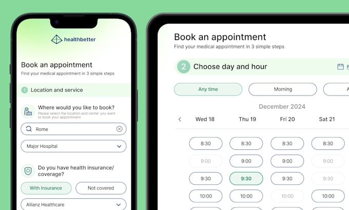 design a top level healthcare app or web app