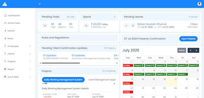 build employee management system hrms
