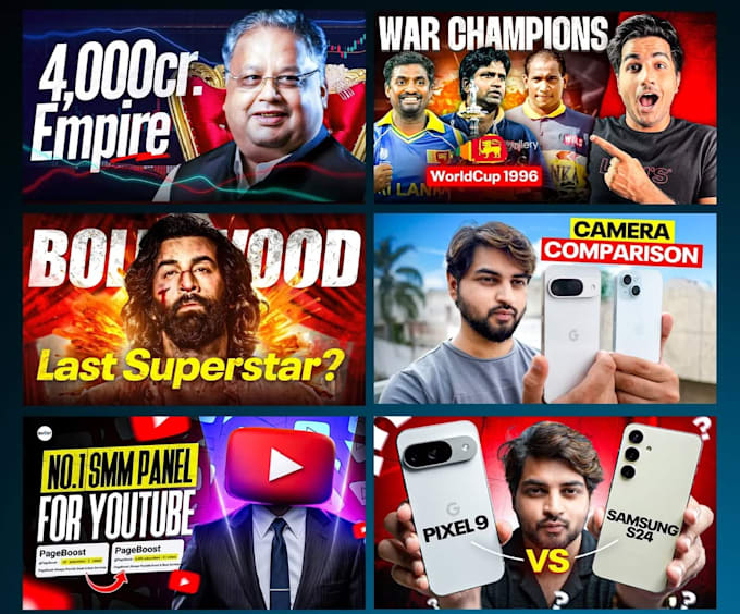 designe eye catching youtube thumbnail that gets click