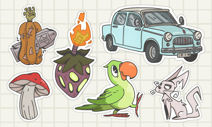 Design your stickers, icons, cliparts and props concept by Silvia ...