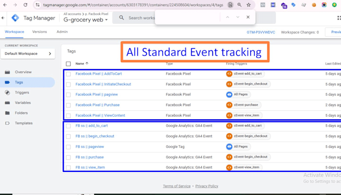 fix or setup facebook pixel, meta conversion API via google tag manager