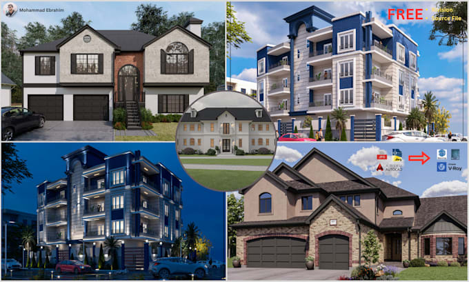 do 3d exterior design, outdoor, interior, 3d modeling and rendering by sketchup