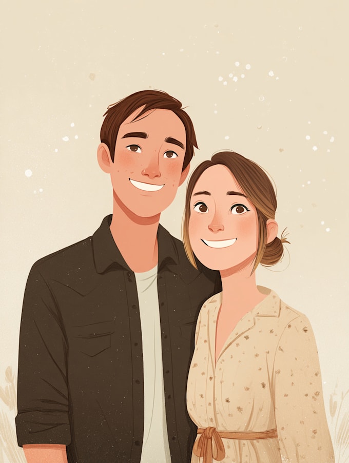 do you anime couple art portrait