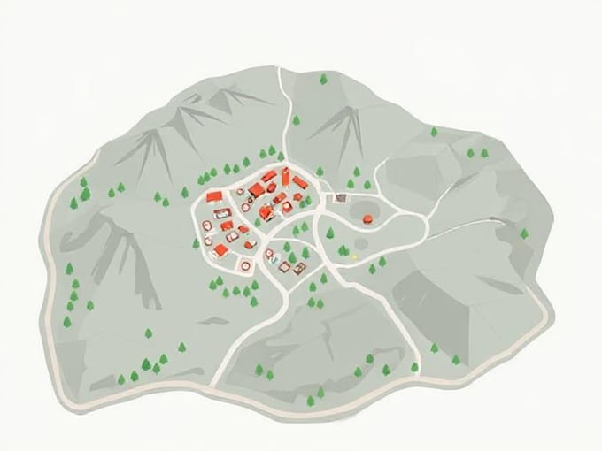 illustrate a vector map illustration, site plan
