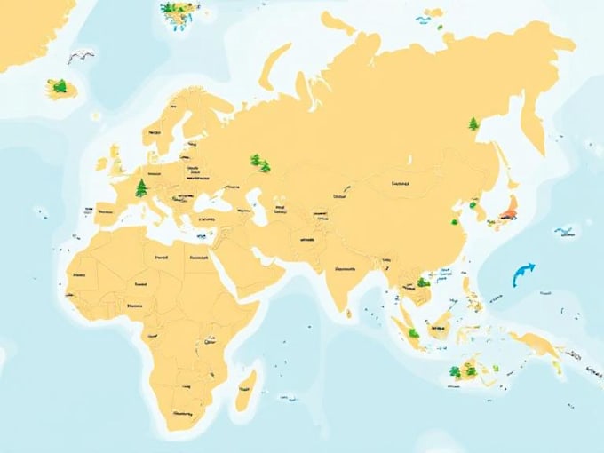 illustrate a creative vector map