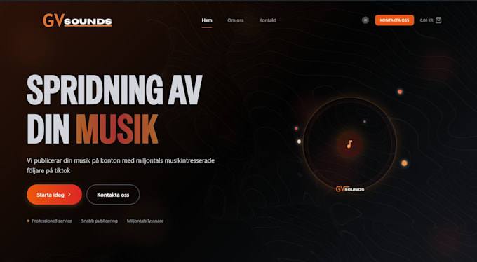 build an website optimized for your company in swedish