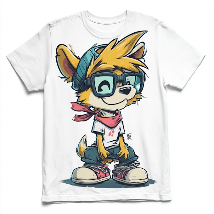 create cartoon artwork for t shirt design