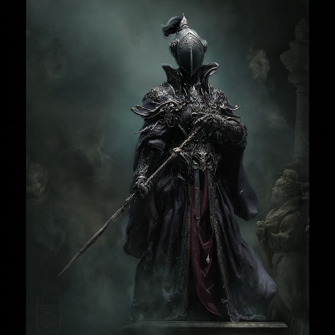 paint your dark fantasy dnd character illustration