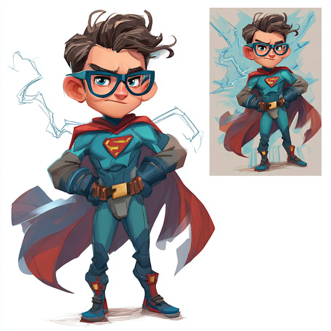 design cartoon character superhero etc from your photos