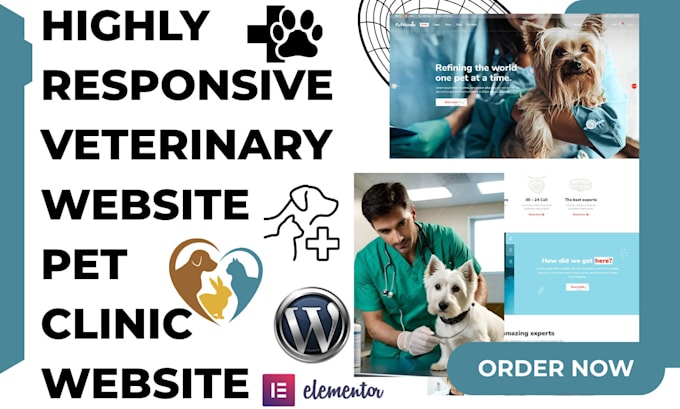 design veterinary clinic website pet website animal hospital wordpress website