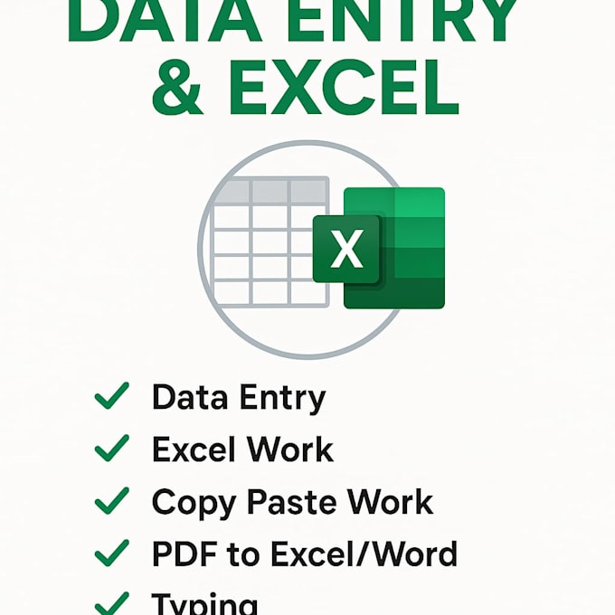 excel data entry, cleaning, compile, and merge
