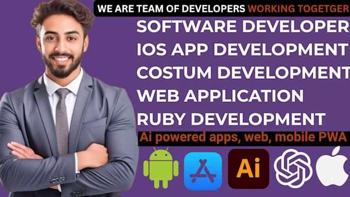 custom ai software, full stack web application developer, software developer