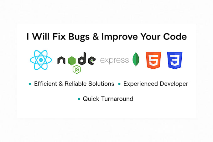 quickly fix HTML, CSS, javascript, react, or node issues