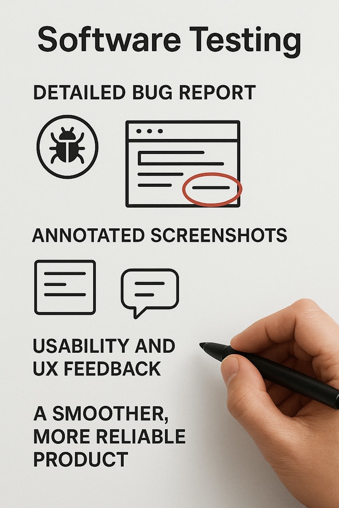 test your software and provide documented results