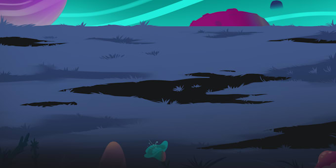 design 2d game concept art background and environment