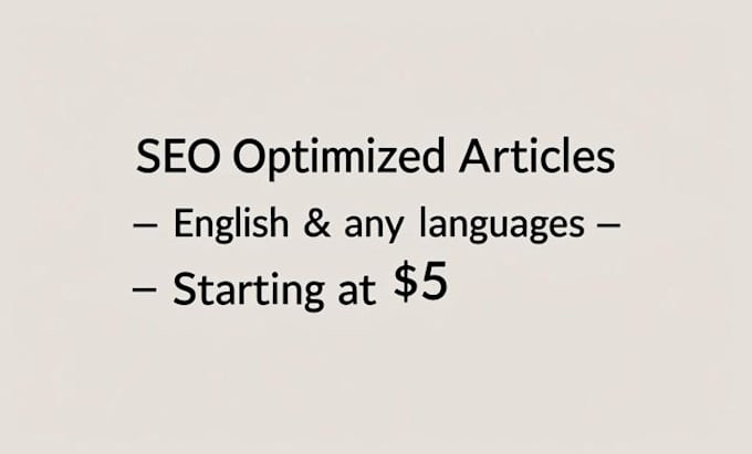write engaging and SEO optimized articles