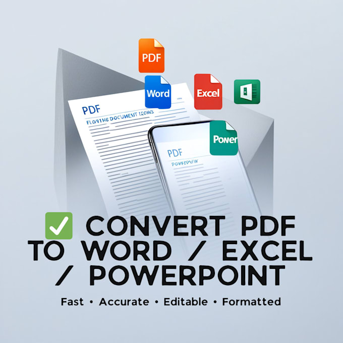 convert PDF to word, excel, or powerpoint quickly