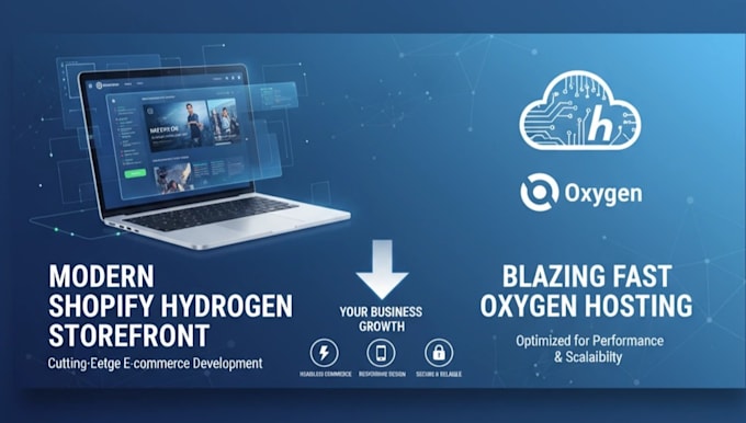 create a modern shopify hydrogen storefront with oxygen hosting
