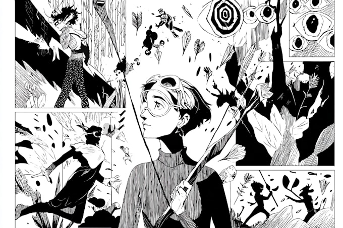 draw black and white illustrations