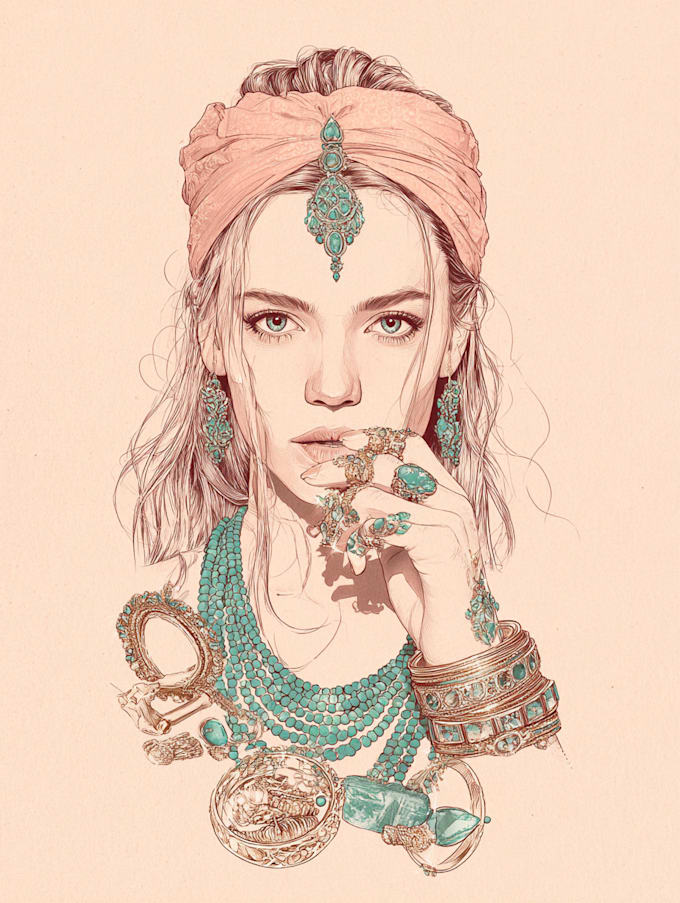 design custom jewelry 2d cad for printing and rendering