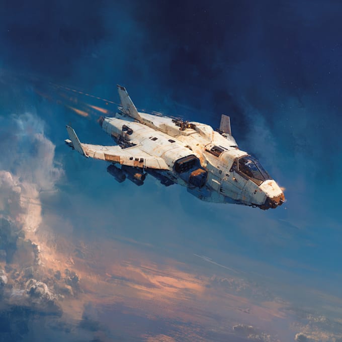 create a sci fi spaceship art