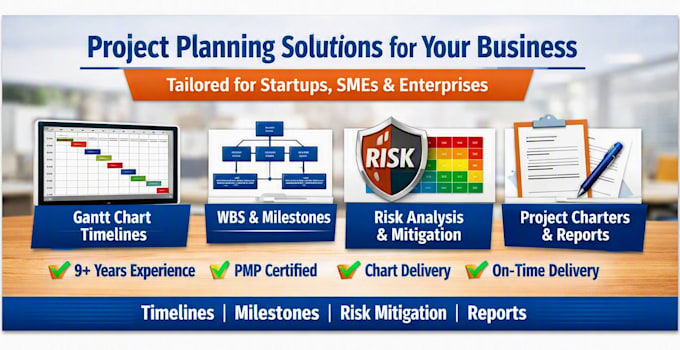 create professional project plans, gantt charts, and risk analysis