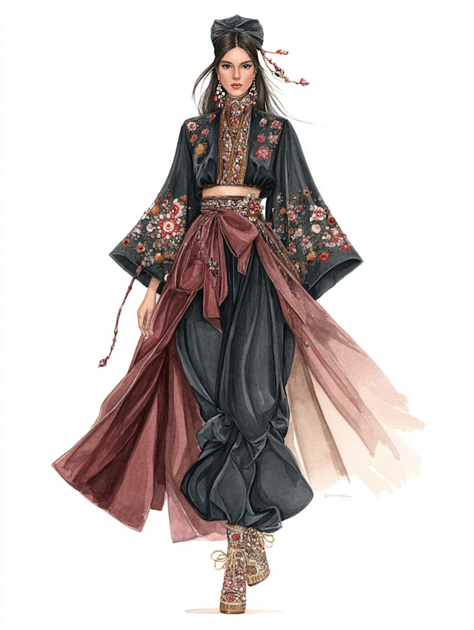 create clothing, fashion techpack design
