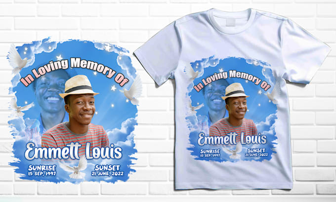 design memorial funeral program rip in loving memory tshirt design