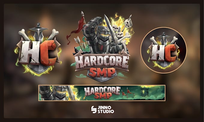 design full asset logo server minecraft and banner
