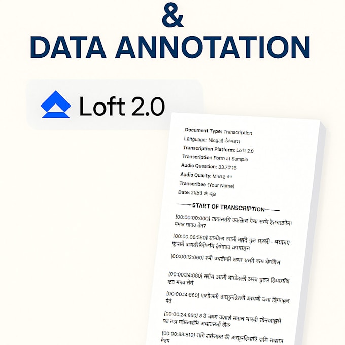 do transcription and translation job by using loft in nepali
