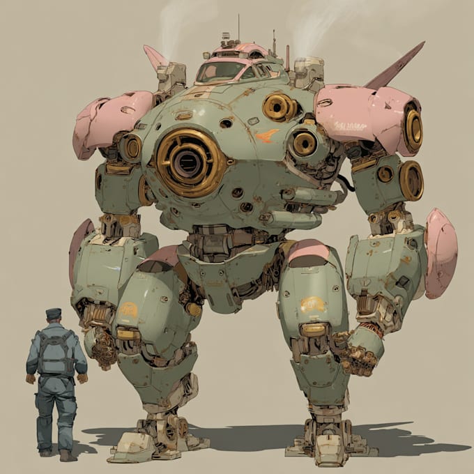 make mecha robot gundam illustrations