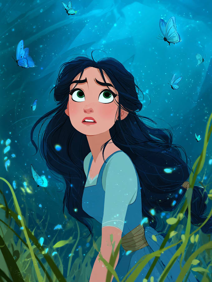 draw cartoon disney couple portrait
