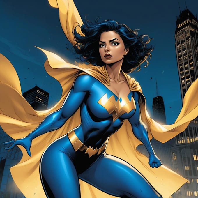 create comic style superhero art in marvel or dc style