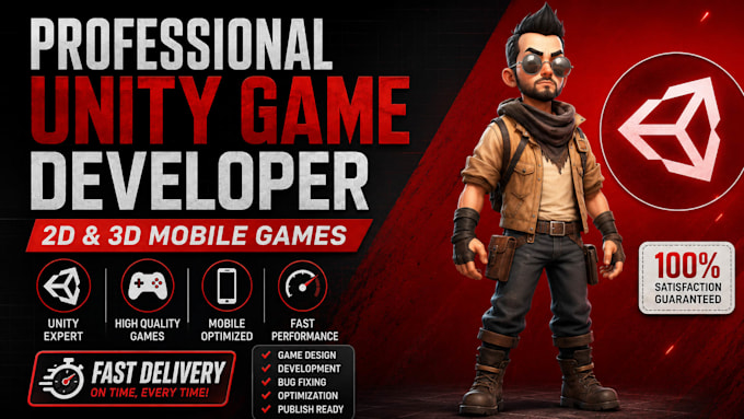 build a complete unity 2d or 3d mobile game for android