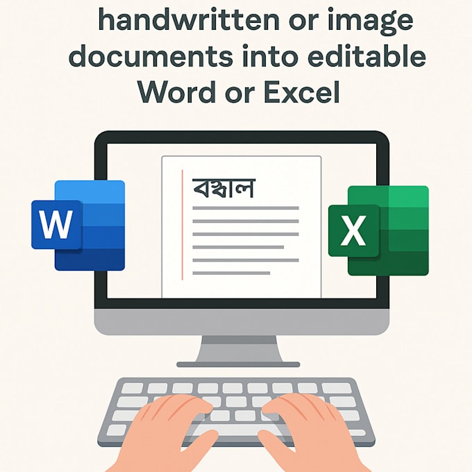 manually type scanned or handwritten documents with accuracy