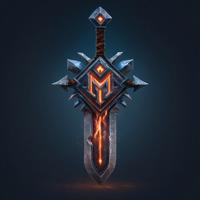 design an animated fantasy, rpg, mmorpg, sci fi game logo