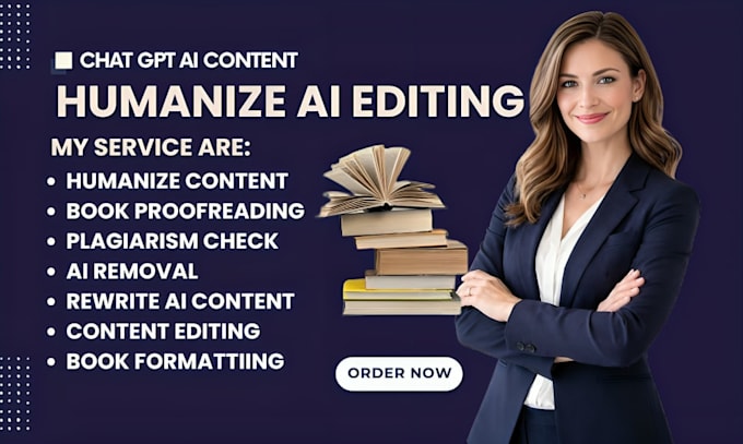 humanize ai content rewrite proofread book, humanize ai content editing, essay
